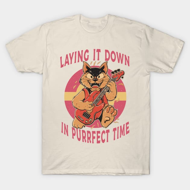 Laying it Down in Purr-fect Time T-Shirt by Blended Designs